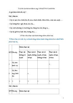 Giải KHTN Lớp 6 Bài 21: Thực hành phân chia các nhóm thực vật | Cánh diều