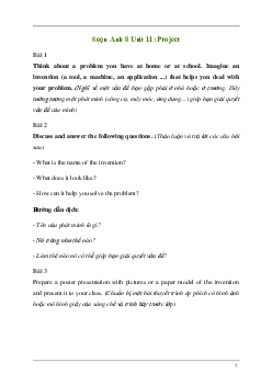 Giải Tiếng Anh 8 Unit 11: Project | Kết nối tri thức