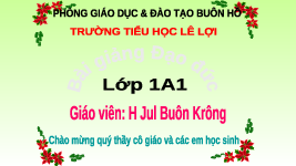 Giáo án điện tử Đạo đức 1 bài 12 Vì sự bình đẳng: Yêu thương người thân trong gia đình