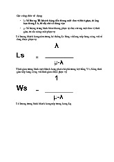 Các công thức sử dụng - Quản trị sản xuất và tác nghiệp môn Quản trị sản xuất và tác nghiệp | Học viện Nông nghiệp Việt Nam