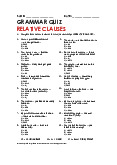 GRAMMAR QUIZ  RELATIVE CLAUSES | Đại học Ngoại Ngữ - Tin Học Thành Phố Hồ Chí Minh