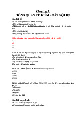 Đề cương môn Kiểm soát nội bộ - Trường Đại học lao động -  xã hội.