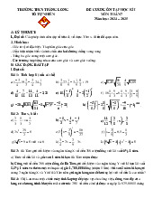 Đề cương học kì 1 Toán 7 năm 2024 – 2025 trường THCS Thăng Long – Hà Nội