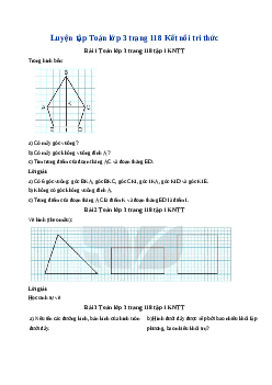Giải SGK môn Toán 3 -  Bài 43: Ôn tập hình học và đo lường | Kết nối tri thức