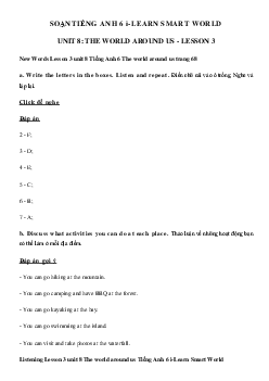 Tiếng Anh lớp 6 Unit 8 lesson 3 - Smart World