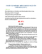 TUYỂN TẬP ĐỀ ĐỌC HIỂU TRUYỆN NGẮN ÔN CUỐI KÌ I- văn 7