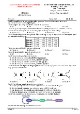 Đề thi thử tốt nghiệp THPT 2025 môn Sinh học lần 1 cụm số 4, Hải Dương