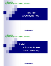 Bài Tập Dược Động Học | Đại học Y dược Cần Thơ