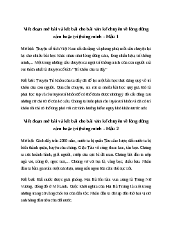 Viết đoạn mở bài gián tiếp và kết bài mở rộng cho bài văn kể chuyện về lòng dũng cảm hoặc trí thông minh | Tiếng việt 4 Chân Trời sáng tạo