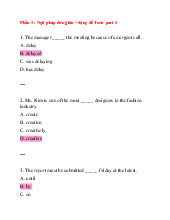 Bài tập ôn tập dạng đề Toeic3 phần