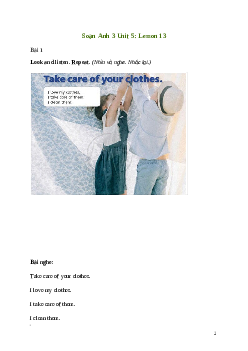 Tiếng Anh lớp 3 Unit 5: Lesson 13 trang 96 Explore Our World