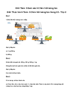 Giải Toán 3: Gam | Chân trời sáng tạo