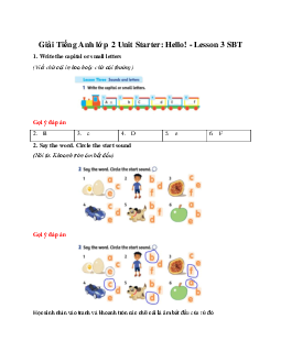 Unit Starter: Hello! - Lesson 3 SBT | Tiếng anh 2 Family and Friends