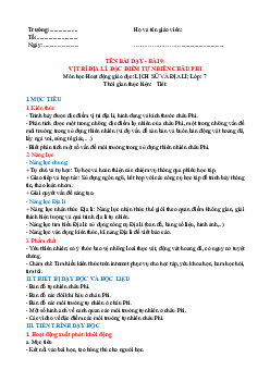 Giáo án Địa lí 7 Bài 9 sách Kết nối tri thức