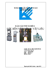 Báo cáo thí nghiệm sức bền vật liệu và vật liệu xây dựng - Bộ môn thực nghiệm | Trường Đại học Kiến trúc TP. Hồ Chí Minh