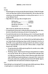 Bài tập chương 3 - Kế toán Quản trị - Môn Quản trị Học - Đại Học Kinh Tế - Đại học Đà Nẵng