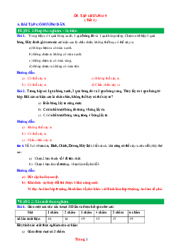 Phương pháp giải bài tập ôn chương 9 một số yếu tố xác suất Toán 6 Chân trời sáng tạo