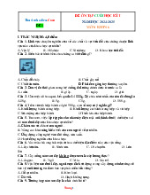 Bộ Đề Ôn Tập Học Kỳ 1 KHTN 6 Năm Học 2024-2025 Có Đáp Án