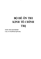 BỘ ĐỀ ÔN THI  KINH TẾ CHÍNH  TRỊ | Đại học Kinh tế Kỹ thuật Công nghiệp