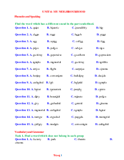 Trắc nghiệm Tiếng Anh 6 Global Success Bài 4 My Neighbourhood (có lời giải chi tiết)
