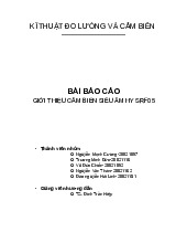 Báo cáo kĩ thuật đo lường và cảm biến. Môn Cơ học Kỹ thuật (UET) | Trường Đại học Công nghệ, Đại học Quốc gia Hà Nội.