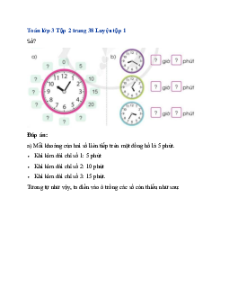 Giải SGK Toán lớp 3 trang 38, 39, 40 Thực hành xem đồng hồ | Cánh diều