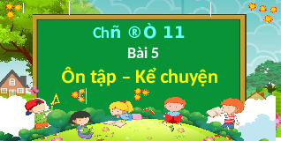 Giáo án điện tử Tiếng việt 1 bài 5 Chân trời sáng tạo : Ôn tập và kể chuyện