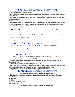 Giải SGK Tin học 6 Bài 7 Tìm kiếm thông tin trên internet| Kết nối tri thức