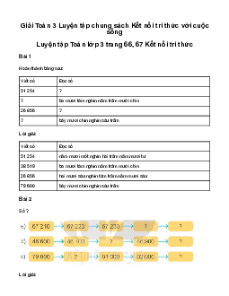 Giải Toán 3 Bài 62: Luyện tập chung | Kết nối tri thức