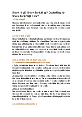 Shark là gì? Shark Tank là gì? Cách đăng ký Shark Tank Việt Nam?