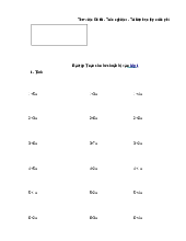 Bài tập Toán cho bé chuẩn bị vào lớp 1 | Toán 1
