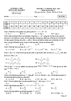 Đề kiểm tra Giải tích 12 chương 2 năm 2018 – 2019 trường Thới Bình – Cà Mau
