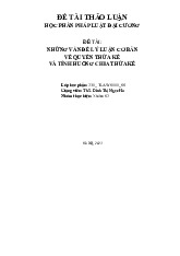 Tiểu luận NHỮNG VẤN ĐỀ LÝ LUẬN CƠ BẢN VỀ QUYỀN THỪA KẾ VÀ TÍNH HUỐNG CHIA THỪA KẾ môn Pháp luật đại cương - Trường Đại học lao động -  xã hội.