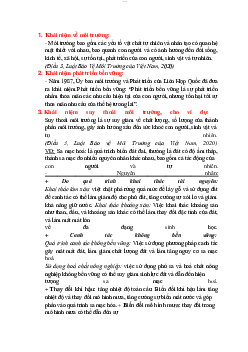 Đề cương ôn tập | Môi trường và phát triển | Đại học Khoa học Xã hội và Nhân văn, Đại học Quốc gia Thành phố HCM