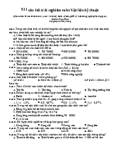 Tổng hợp 511 Câu hỏi trắc nghiệm - Tiếng anh (A2-B1) | Trường Đại học Thủ đô Hà Nội