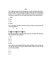 Đề 4  môn xác suất thống kê| Đại học Kinh tế Quốc Dân