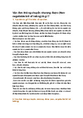 Vận đơn không chuyển nhượng được (Non-negotiable bill of lading) là gì ?