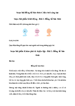 Soạn bài Đồng hồ báo thức trang 85 | Tiếng việt 2 | Chân trời sáng tạo