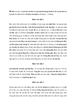 Văn mẫu lớp 10: Chuyển các câu thơ tả cảnh mùa thu trong bài thơ Câu cá mùa thu | Cánh diều