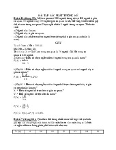 Bài tập xác suất thống kê Môn Lý thuyết xác xuất và thống kê ứng dụng | Trường Đại học Tài chính - Marketing