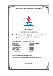 Marketing Report - Marketing | Học viện Chính sách và Phát triển