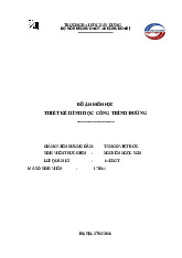 Đồ án Môn Thiết kế hình học công trình đường | Đại học Xây Dựng Hà Nội