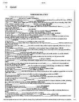 Bài Tập Word Form Học Sinh Giỏi Olympic