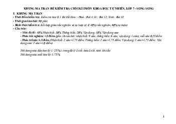 Đề thi học kì 1 môn Khoa học tự nhiên 7 năm 2023 - 2024 sách Kết nối tri thức với cuộc sống - Đề 2