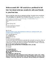 Write an email (80 - 100 words) to a penfriend to tell him/ her about what you usually do with your friends in your free time - Tiếng Anh 8