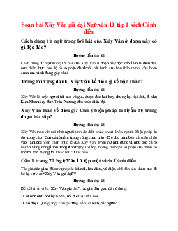 Soạn bài Xúy Vân giả dại Ngữ văn 10 tập 1 sách Cánh diều