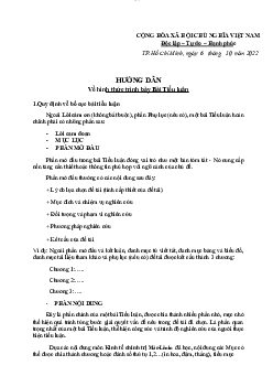 Hướng dẫn làm tiểu luận - Triết Học Mac | Trường Đại học Giao thông Vận Tải