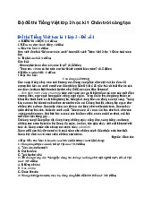 Bộ đề thi Tiếng Việt lớp 3 học kì 1 Chân trời sáng tạo - Tiếng việt 3