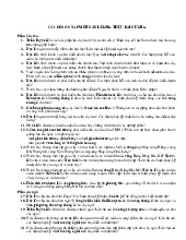 Câu hỏi ôn tập môn cây lương thực đại cương  | Học viện Nông nghiệp Việt Nam