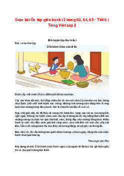 Soạn bài Ôn tập giữa học kì 2 trang 63, 64, 65 - Tiết 6 | Tiếng Việt Lớp 3 Tập 2 Cánh diều